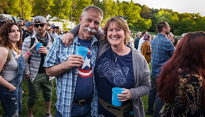 Couple enjoing Blue Ox Music Festival