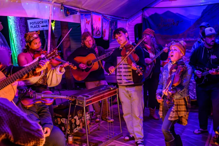 musicians at blue ox music fest